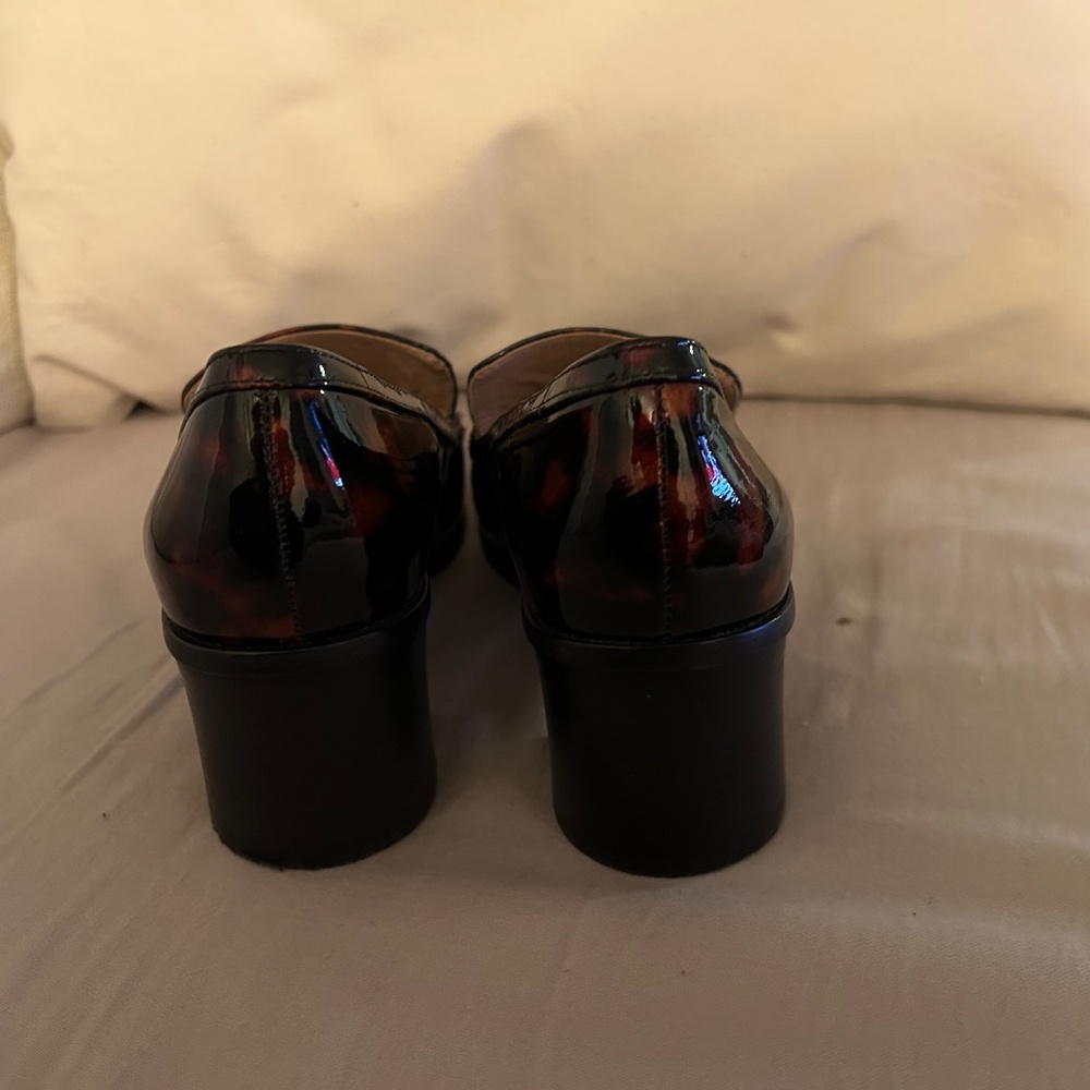 Tory Burch Gemini Link Tortoise Patent Leather Pumps 6.5 - Picture 3 of 5